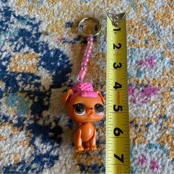 Keychain, Orange Dog w/Pink Hair - Picture 3 of 4